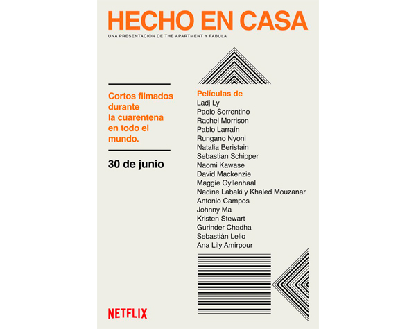 Netflix estrenará cortos «de cuarentena» de tres directores latinoamericanos